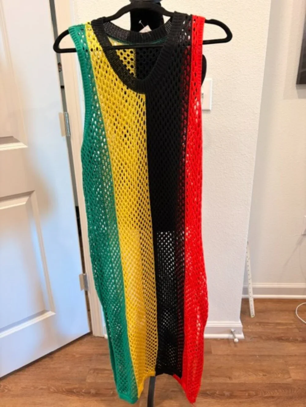 Women's XXL Jamaican colored tank dress beach coverup